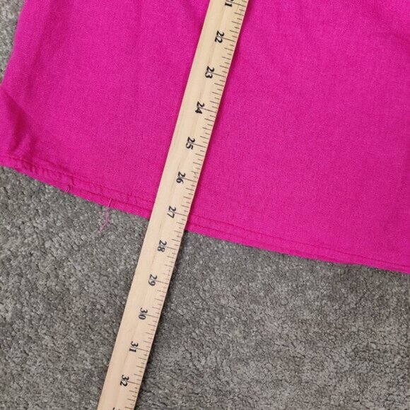 Dynamite Women's Dress Size L Pink Linen Rayon Barbiecore Summer Beach Stylish - Picture 9 of 9